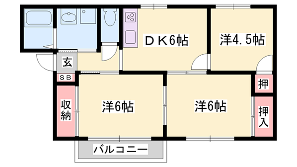 グリーンコーポ中塚の物件間取画像